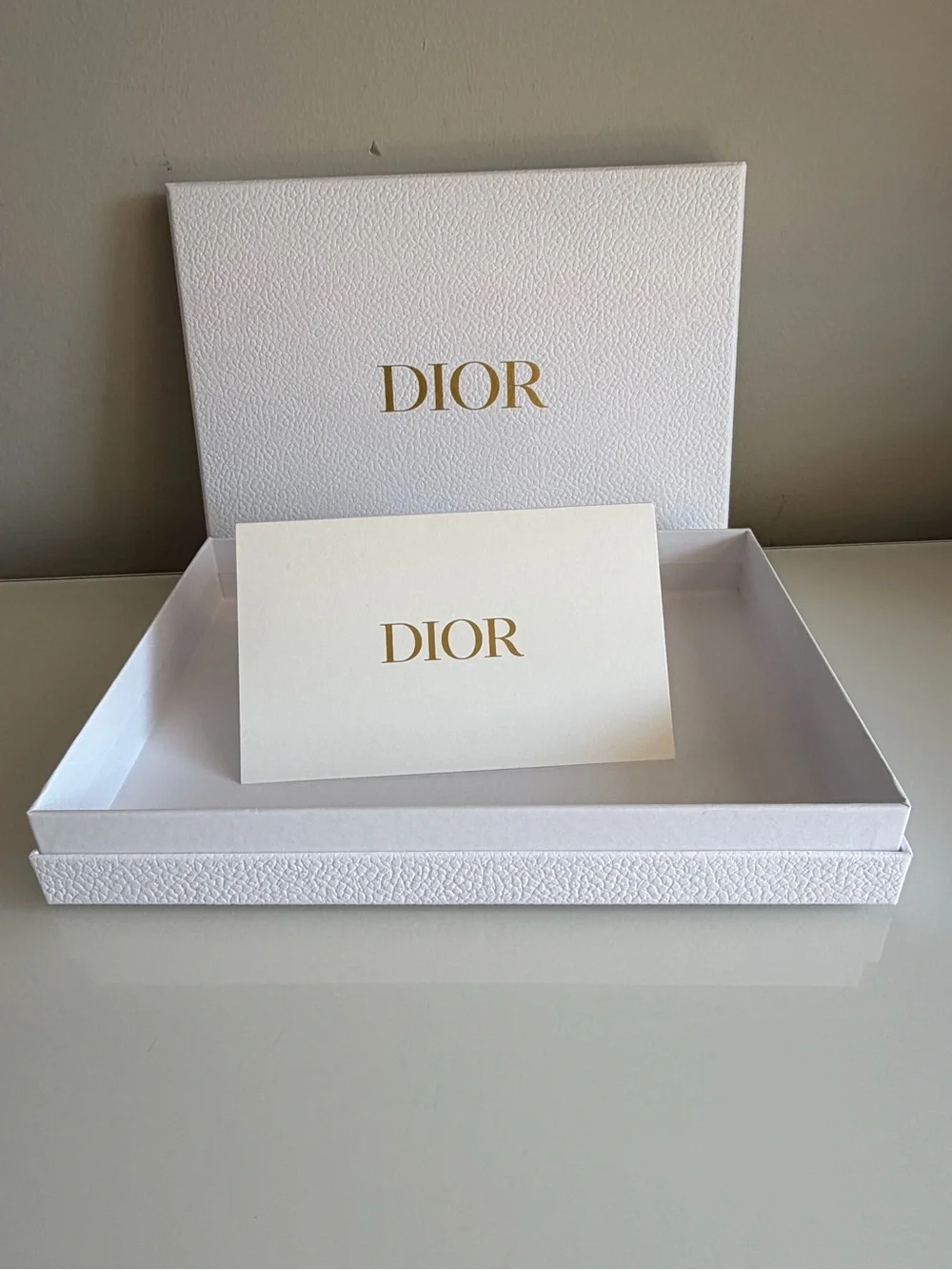 Dior White Gift Box with Gold DIOR Logo new
